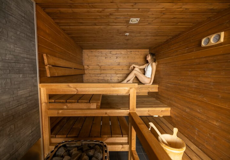 Sauna an Bord der Greg Mortimer